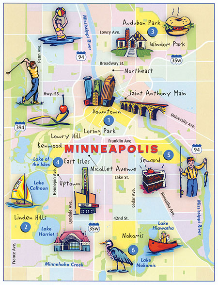 Map of Minneapolis by Map Hero, Inc.