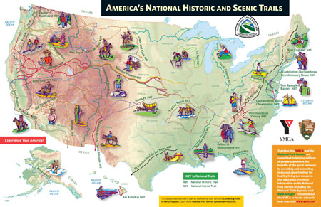 America's National Historic and Scenic Trails Map by Map Hero, Inc.